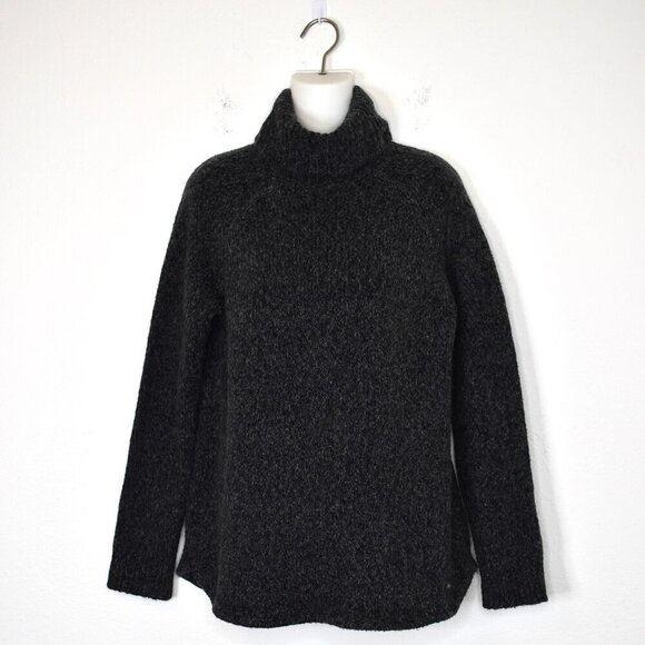 Michael Kors Turtleneck Tunic Sweater Sz M Chunky Marled Wool Neutral Minimalist - Picture 1 of 15
